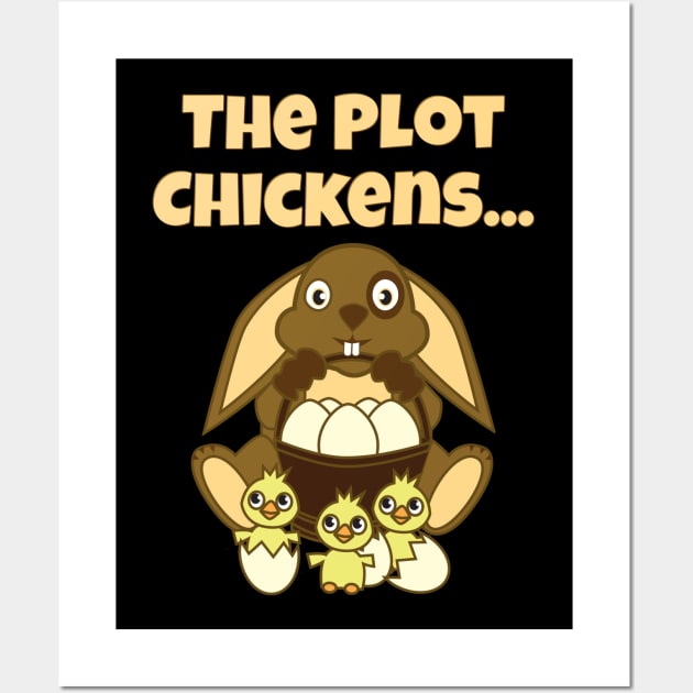 The Plot Chickens, Easter Bunny, Easter Eggs Chicks Wall Art by Style Conscious